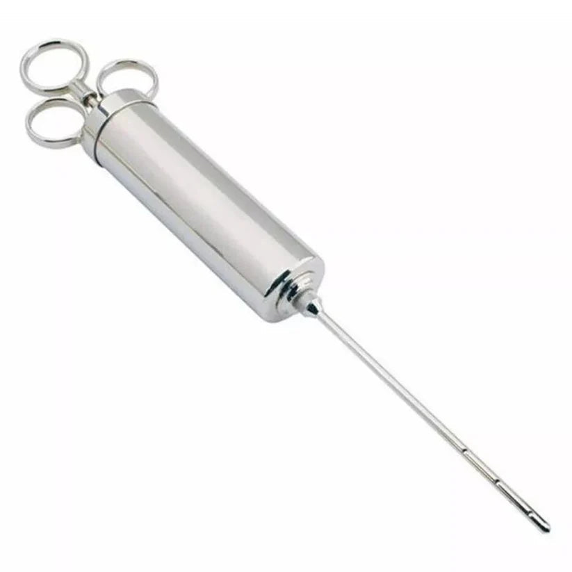 Meat Seasoning Injector Syringe BBQ Tool Kit Marinade Turkey Basting Flavor Food