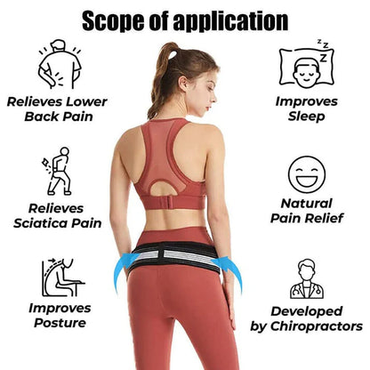 Men & Women Lower Back Pain Relieve Sciatica Waist Belly Support Belt My Store