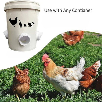 Chicken Feeder Poultry Pro Feeder DIY Port PVC Gravity Fed