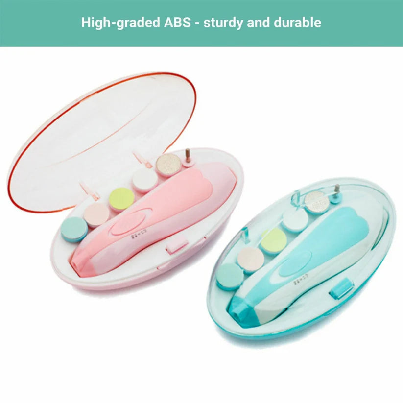 Newborn Electric Baby Nail Trimmer Infant Safe Grinder Clipper Tools Set
