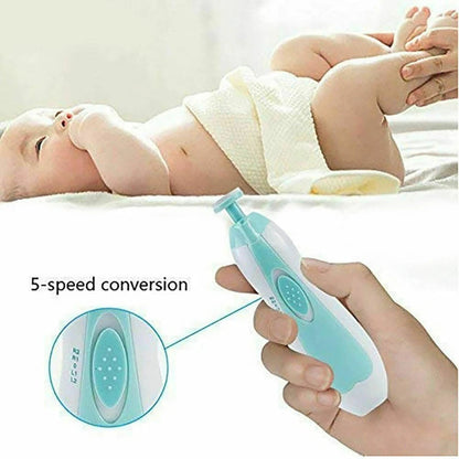 Newborn Electric Baby Nail Trimmer Infant Safe Grinder Clipper Tools Set