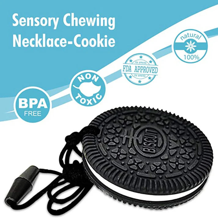 Oreo Sensory Chew Necklace For Biting, Teething, Autism, ADHD & Fidgeting