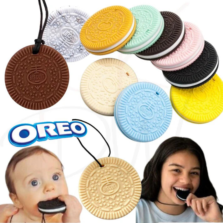Oreo Sensory Chew Necklace For Biting, Teething, Autism, ADHD & Fidgeting