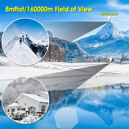 60X60 HD Day/Night Vision Binoculars Outdoor 3000M Telescope for Hunting Travel