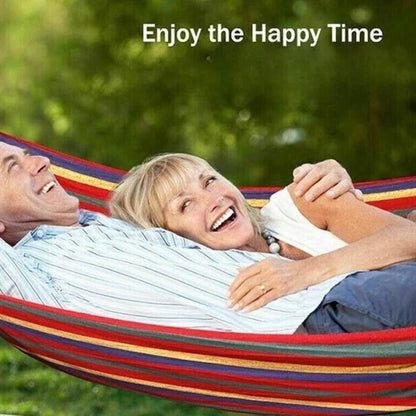 Outdoor Double Hammock Swinging Camping Hanging Travel Bed Tree Strap Hook