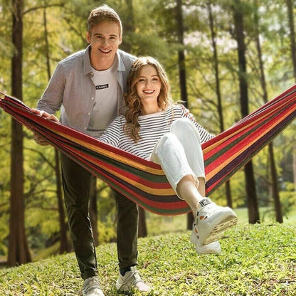 Outdoor Double Hammock Swinging Camping Hanging Travel Bed Tree Strap Hook