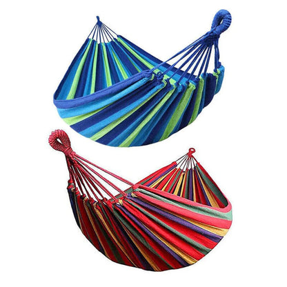 Outdoor Double Hammock Swinging Camping Hanging Travel Bed Tree Strap Hook