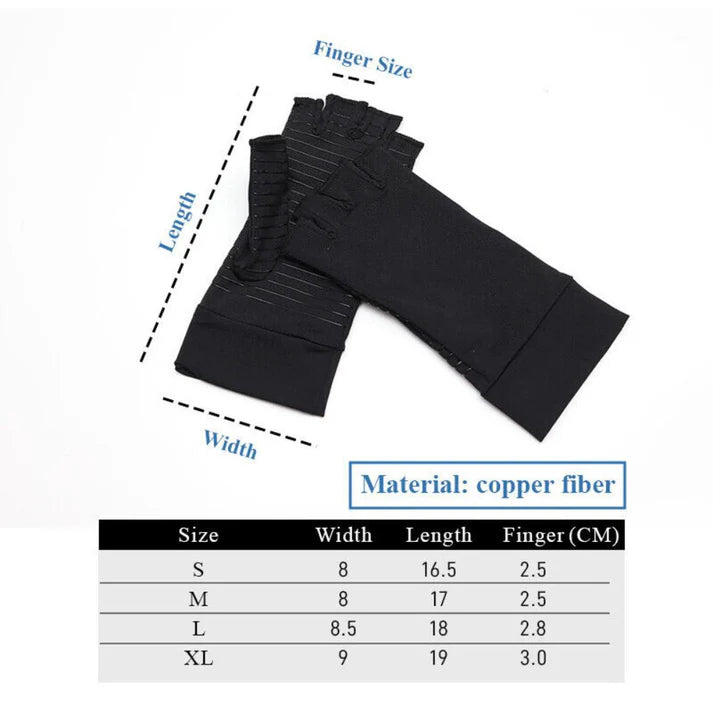 Pain Relief Compression Copper Arthritis Gloves Hand Wrist Brace Finger Support My Store