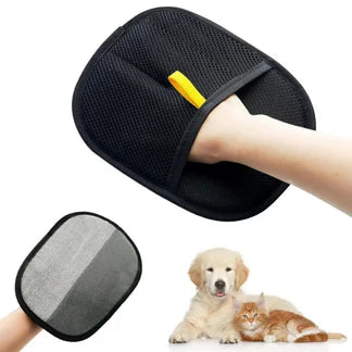 Pet grooming gloves for removing