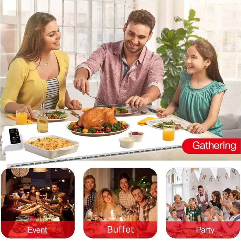 Portable Food Warming Mat Roll Up Heating Mat for Daily Use Party Gatherings