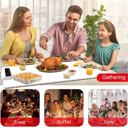 Portable Food Warming Mat Roll Up Heating Mat for Daily Use Party Gatherings