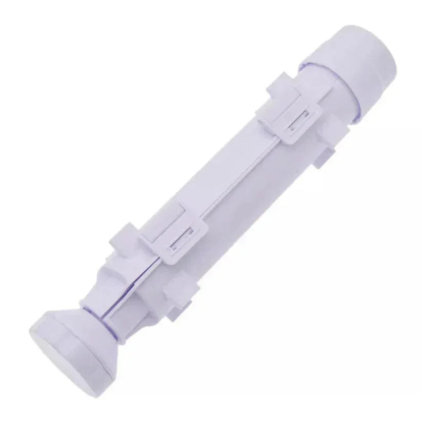White adjustable strap on a white background

