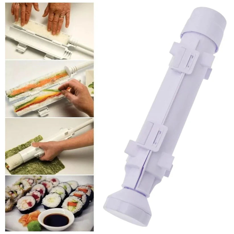 Portable Sushi Roll Maker Making Kit Mould Rice Roller Kitchen