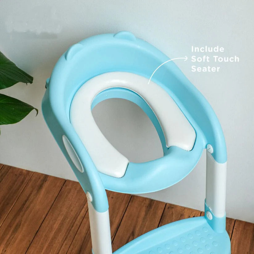 Potty Trainer Toilet Seat With Ladder Chair Kids Toddler Step Up Training Stool