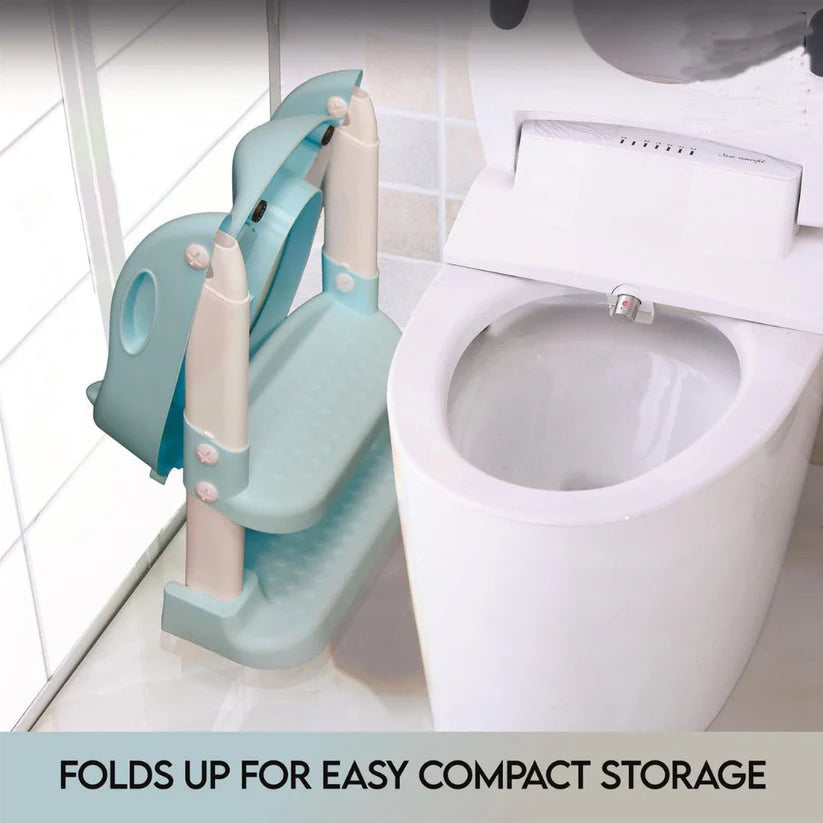 Potty Trainer Toilet Seat With Ladder Chair Kids Toddler Step Up Training Stool