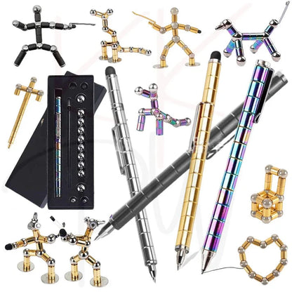 Modular Magnetic Magic Fidget Polar Pen Box Set - Neutral Stress Relief