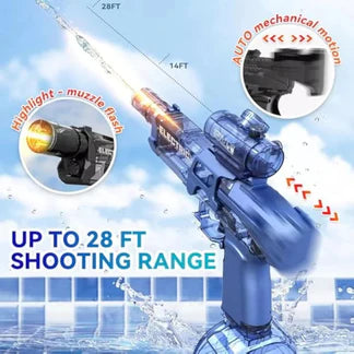 Rechargeable electric water blaster for pool play
