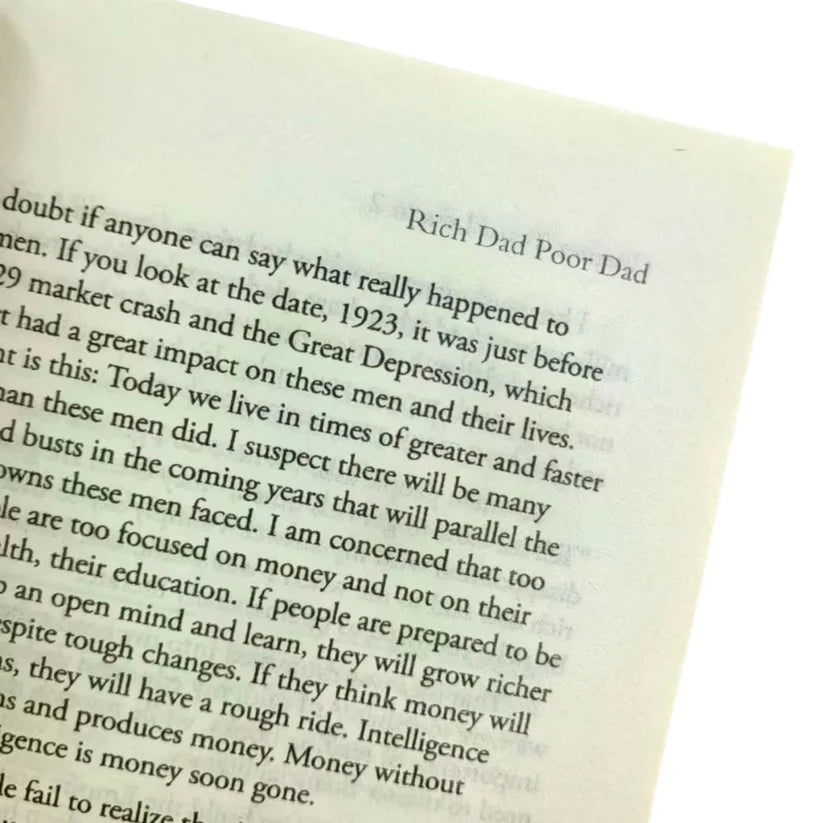 Rich Dad Poor Dad by Robert Kiyosaki Paperback Book