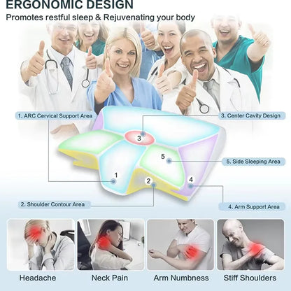 Memory Foam Neck Contour Pillow For Ergonomic Support