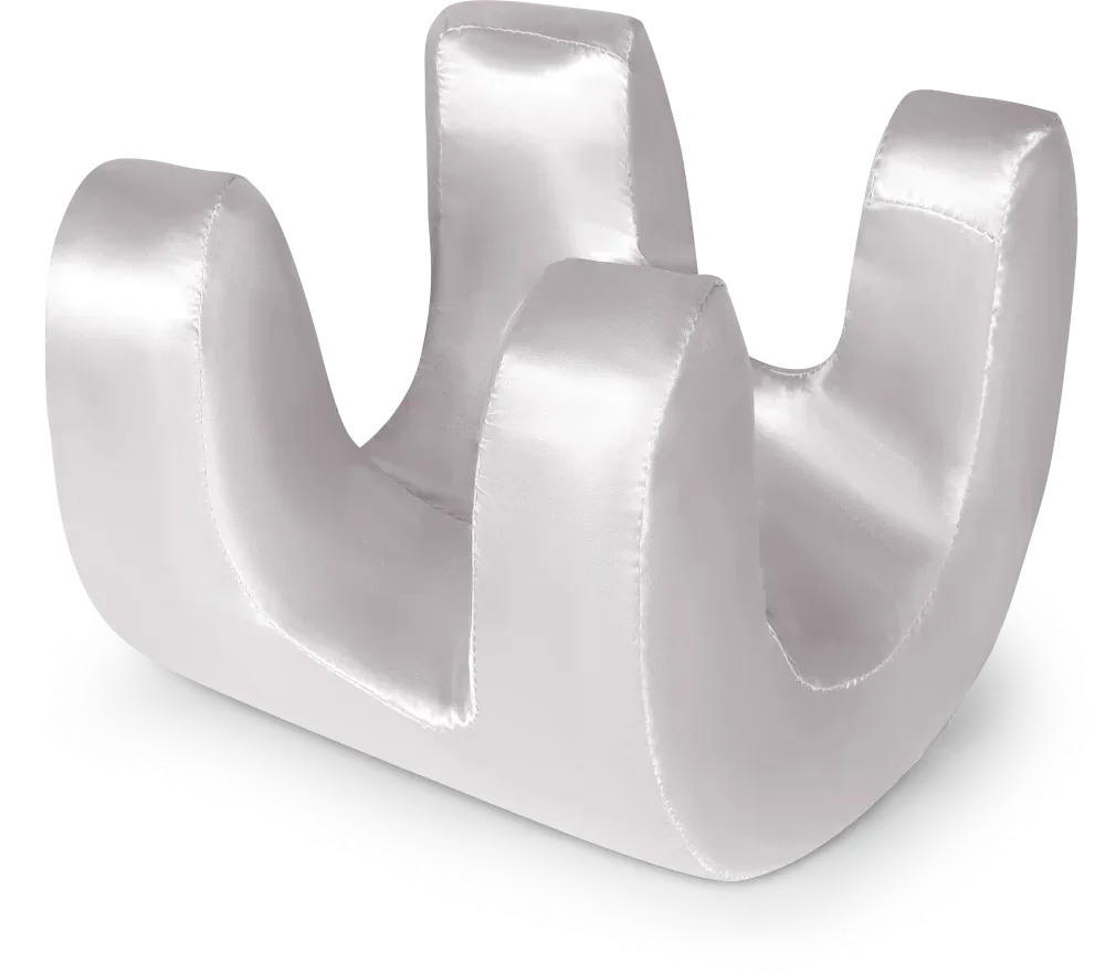 Metallic kitchen knife holder on a white background

