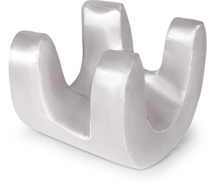 Metallic kitchen knife holder on a white background


