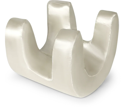 Metallic kitchen knife holder on a white background

