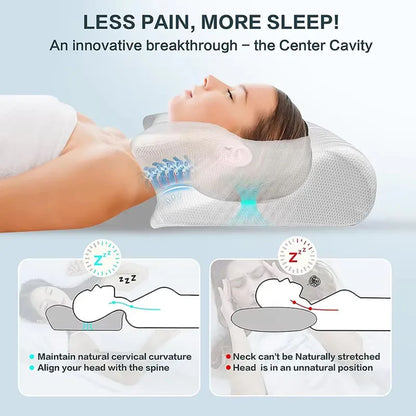 Memory Foam Neck Contour Pillow For Ergonomic Support