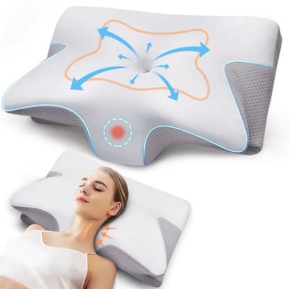 Memory Foam Neck Contour Pillow For Ergonomic Support