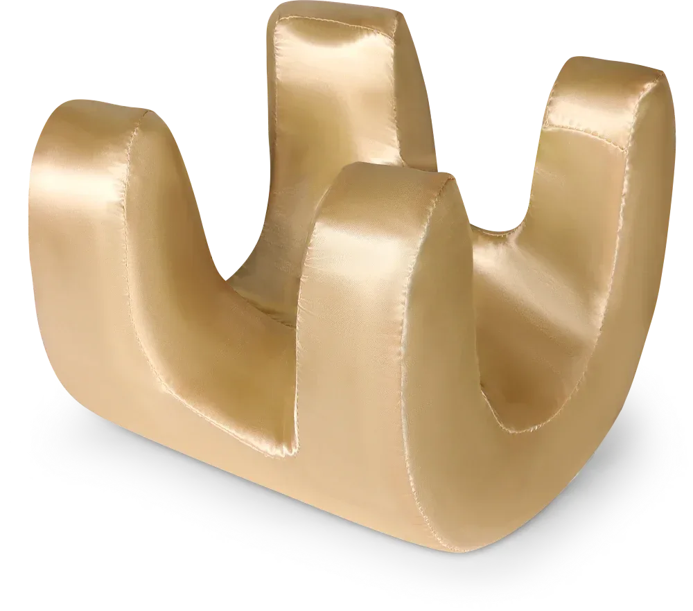 Gold metal clip on a white background

