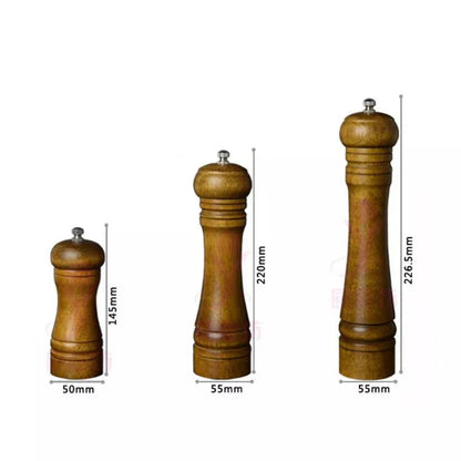 Salt Pepper Grinder Oak Mill Manual Multipurpose Bottle Cruet Kitchen Tools