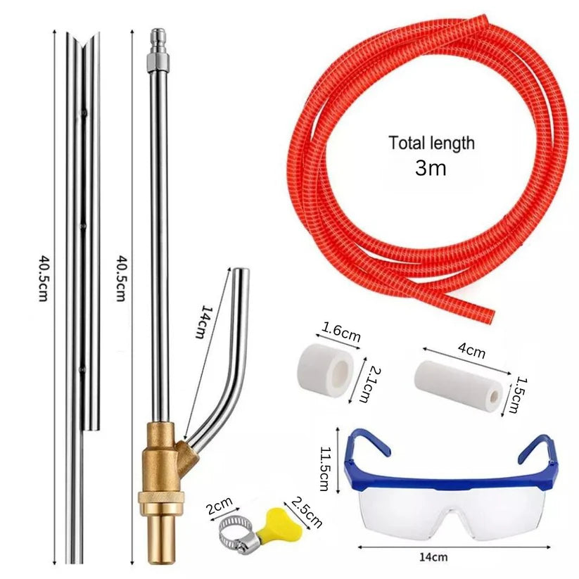 Sand Blaster Washer Kit Wet Blasting High Pressure Sandblasting Water Gun Kit