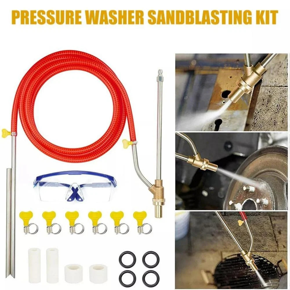 Sand Blaster Washer Kit Wet Blasting High Pressure Sandblasting Water Gun Kit