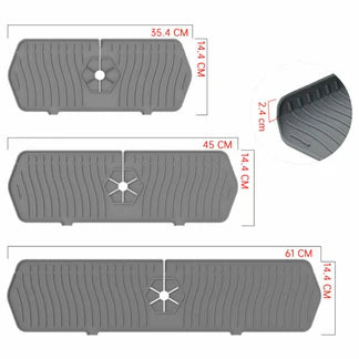 Silicone Faucet Mat For Kitchen Sink - Splash Guard, Draining Pad Bathroom Sink