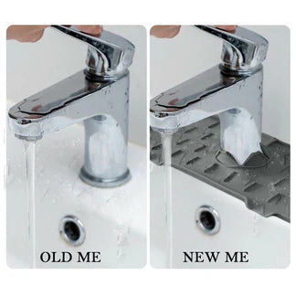 Silicone Faucet Mat For Kitchen Sink - Splash Guard, Draining Pad Bathroom Sink