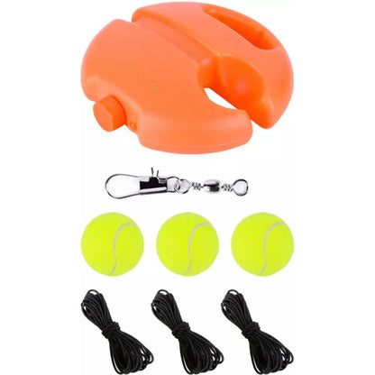 Single Solo Tennis Trainer Practice Rebound Balls w/ 3 String Balls Set Training