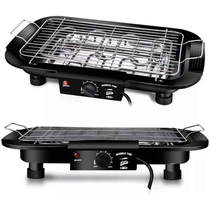 Two electric grills on a white background


