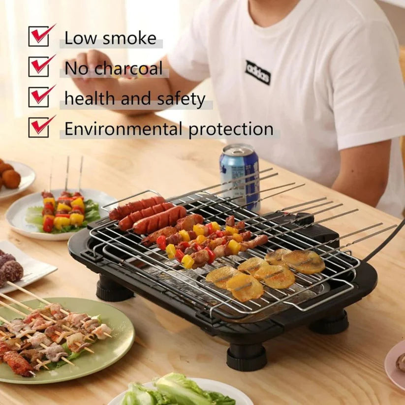Smokeless Electric BBQ Grill Windmax Barbecue Teppanyaki Indoor Outdoor