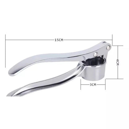 Stainless Steel Garlic Press Crusher Squeezer Silver Mincer Masher Tool Kitchen