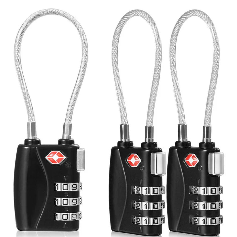 TSA Security 3 Combination Travel Suitcase Code Lock Padlock Luggage Bag