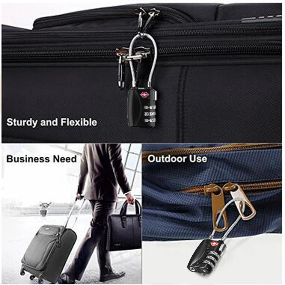 TSA Security 3 Combination Travel Suitcase Code Lock Padlock Luggage Bag