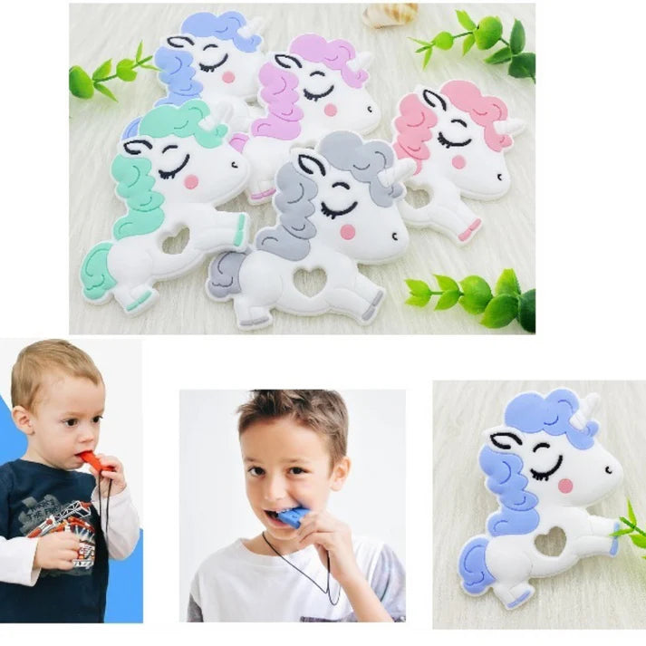 Unicorn Sensory Chew Necklace For Biting, Teething, Autism, ADHD & Fidgeting