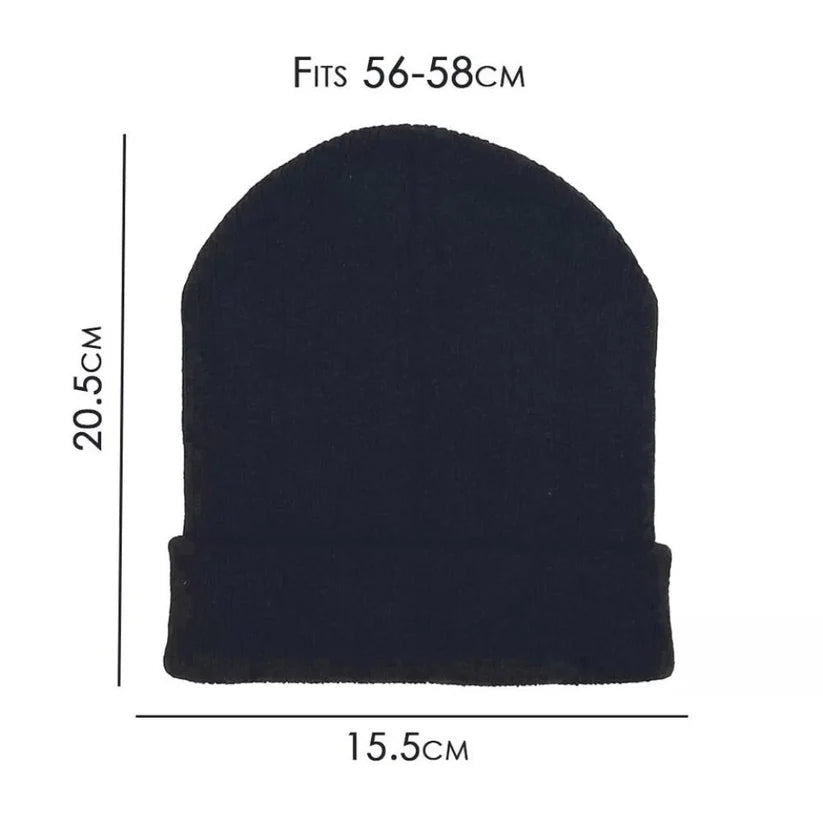 Unisex Beanie Men Women Plain Winter Ski Knitted Hat Cap Thermal Warm Knit Bulk