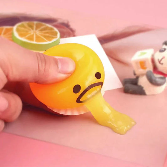 Squishy Puking Egg Yolk Squeeze Ball Yellow Goop Anti-Stress Relief Toy Vomit My Store