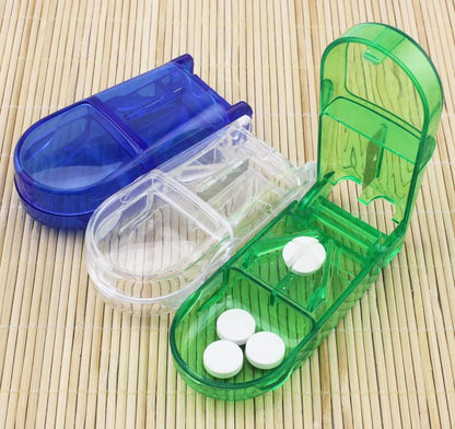 Portable Pill Cutter Tablet Vitamin Splitter Divider Travel Medicine Storage Box - Ausie Sales
