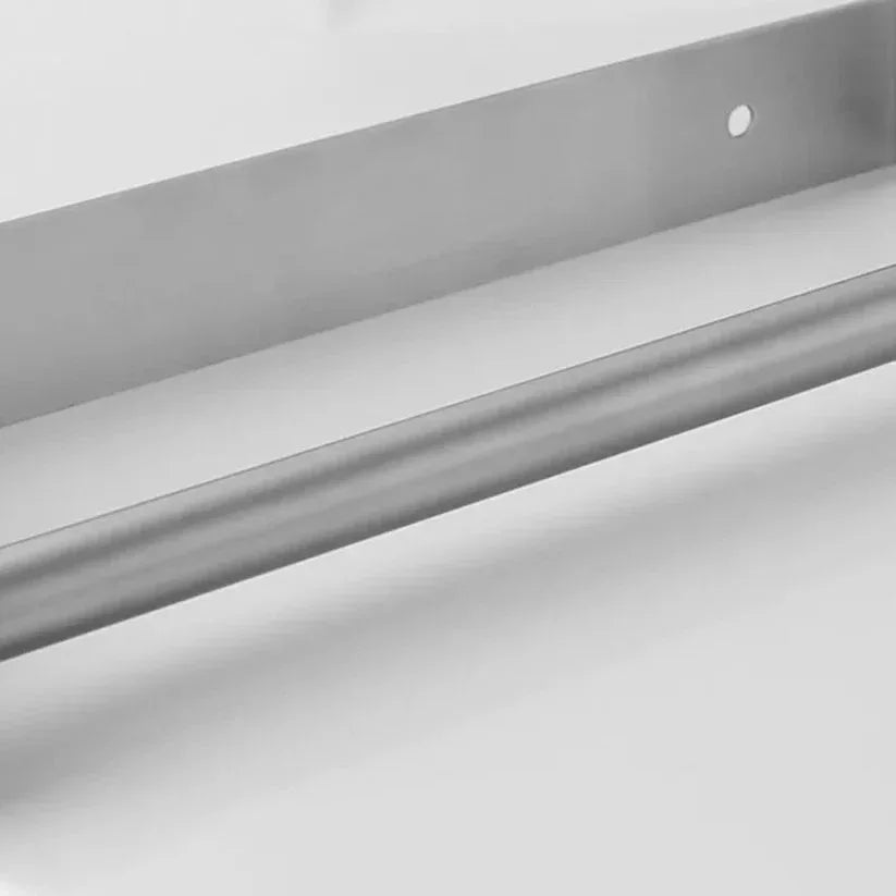 Metal shelf bracket on a white background

