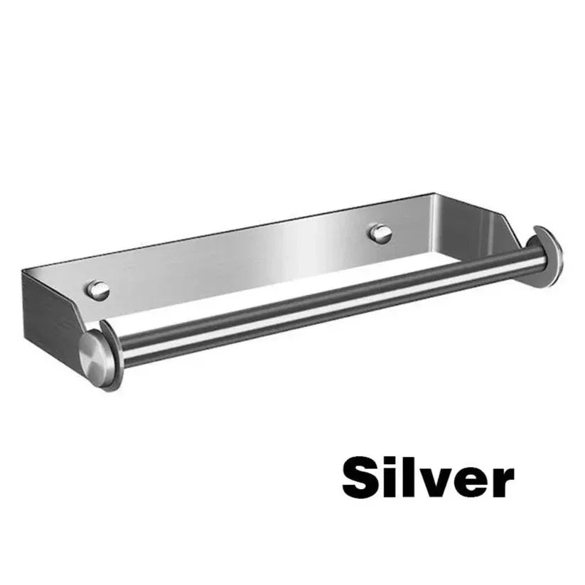 Silver metal shelf on a white background with 'Silver' text below.


