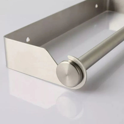 Wall Mount Paper Towel Holder Under Cabinet Stainless Steel Rack Kitchen