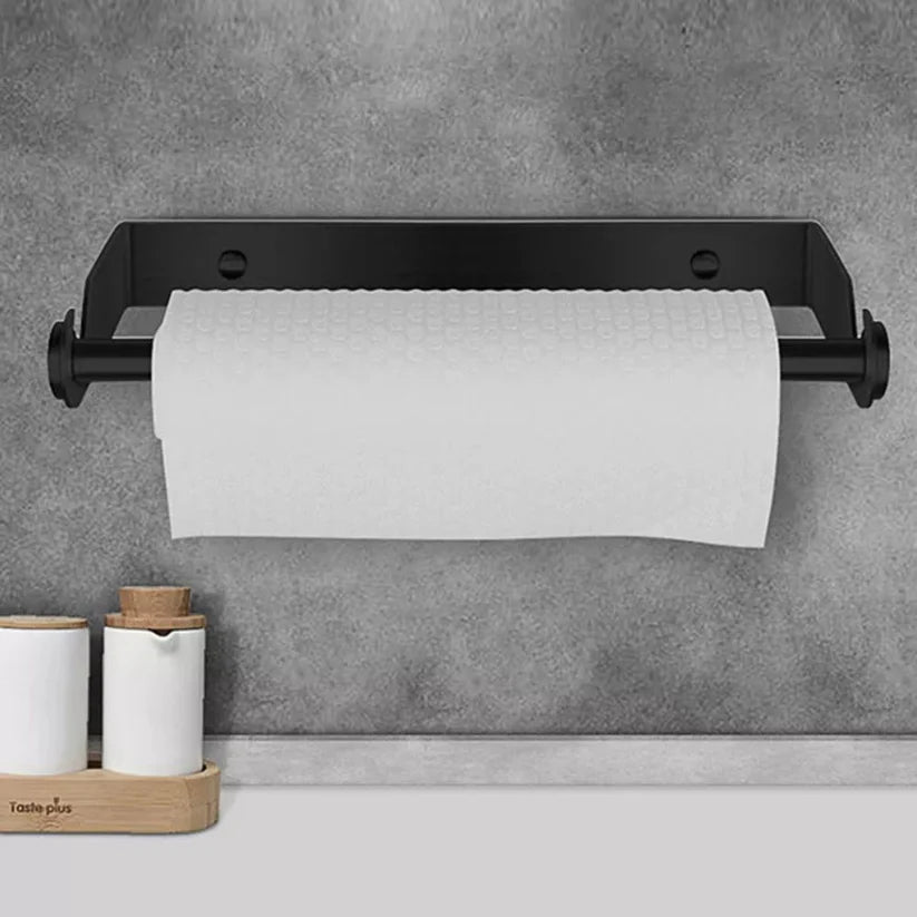 Wall Mount Paper Towel Holder Under Cabinet Stainless Steel Rack Kitchen