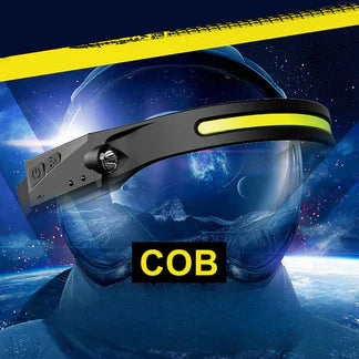 Waterproof COB LED Head Torch Motion Sensor Headlight USB Rechargeable Headlamp