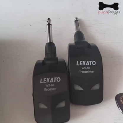 Wireless Guitar Transmitter Receiver Audio System 2.4Ghz ISM 4 Channel